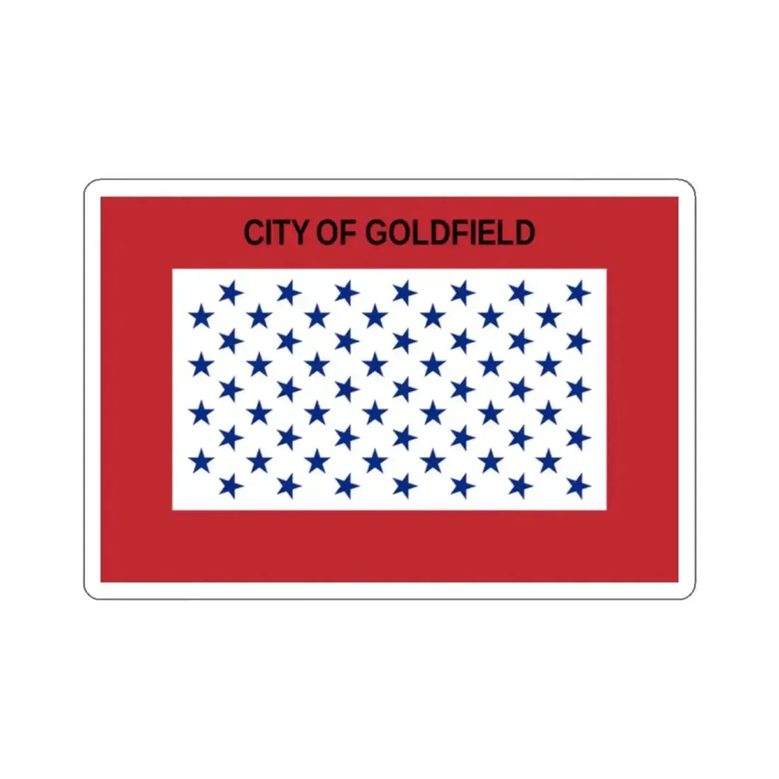 Flag of Goldfield, Colorado - STICKER Vinyl Kiss-Cut Decal 2 Inch White - The Sticker Space