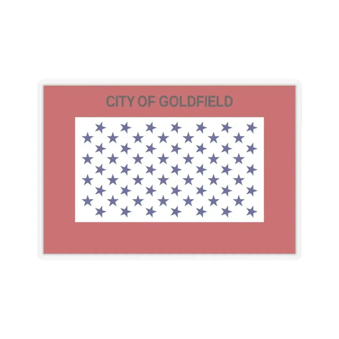 Flag of Goldfield, Colorado - STICKER Vinyl Kiss-Cut Decal 3 Inch Transparent - The Sticker Space