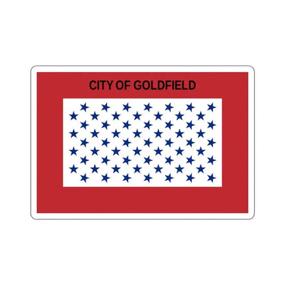 Flag of Goldfield, Colorado - STICKER Vinyl Kiss-Cut Decal 3 Inch White - The Sticker Space