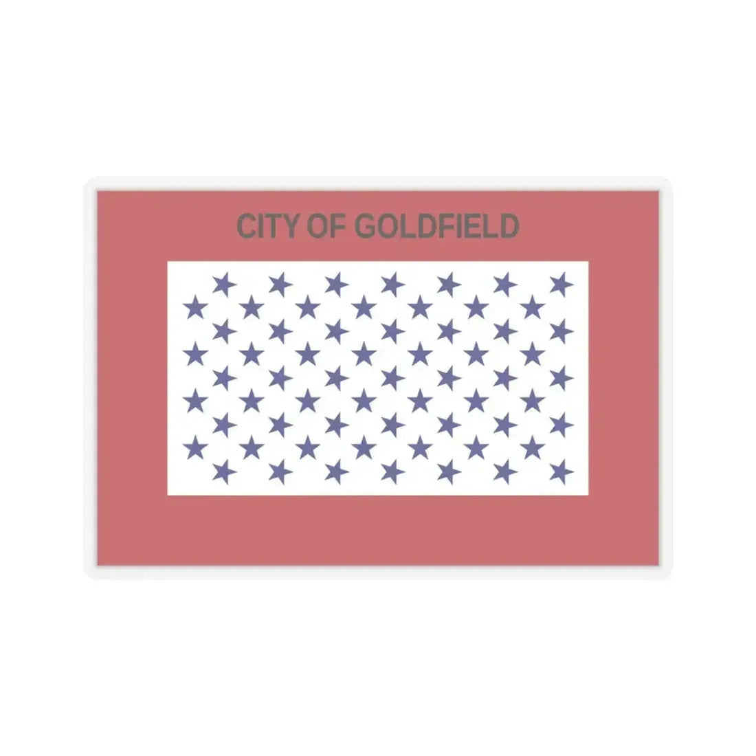 Flag of Goldfield, Colorado - STICKER Vinyl Kiss-Cut Decal 4 Inch Transparent - The Sticker Space