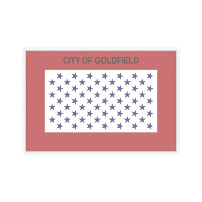 Flag of Goldfield, Colorado - STICKER Vinyl Kiss-Cut Decal 4 Inch Transparent - The Sticker Space