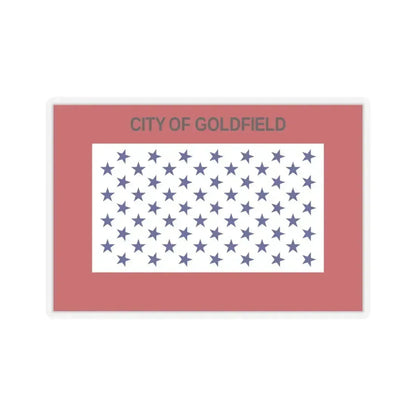 Flag of Goldfield, Colorado - STICKER Vinyl Kiss-Cut Decal 6 Inch Transparent - The Sticker Space