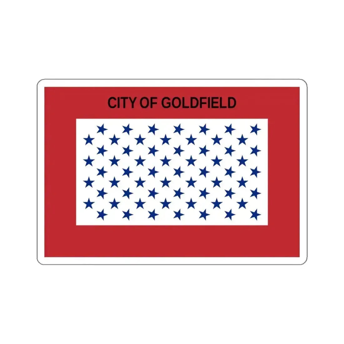 Flag of Goldfield, Colorado - STICKER Vinyl Kiss-Cut Decal 6 Inch White - The Sticker Space