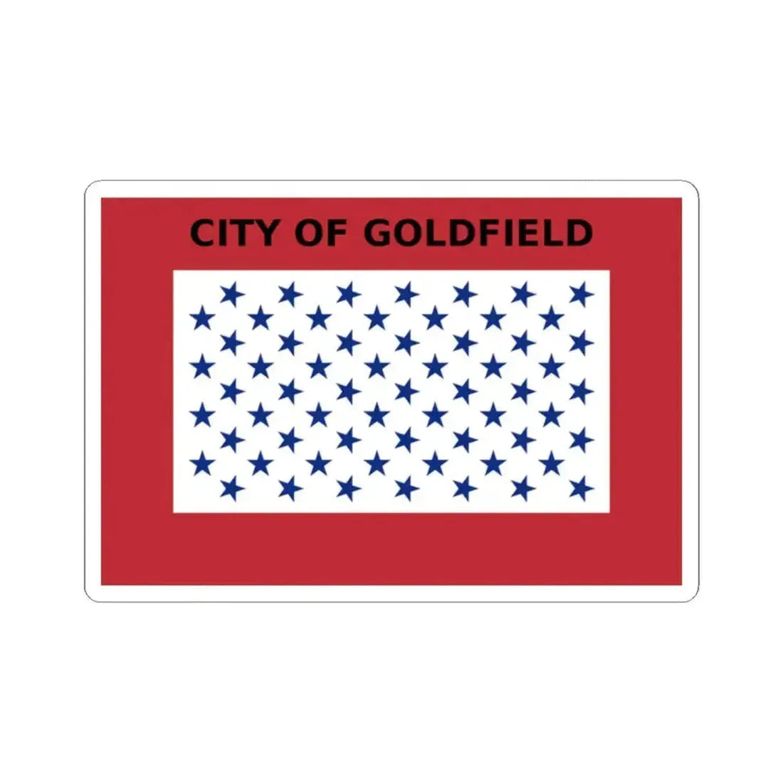 Flag of Goldfield Colorado (United States) STICKER Vinyl Kiss-Cut Decal 2 Inch White - The Sticker Space