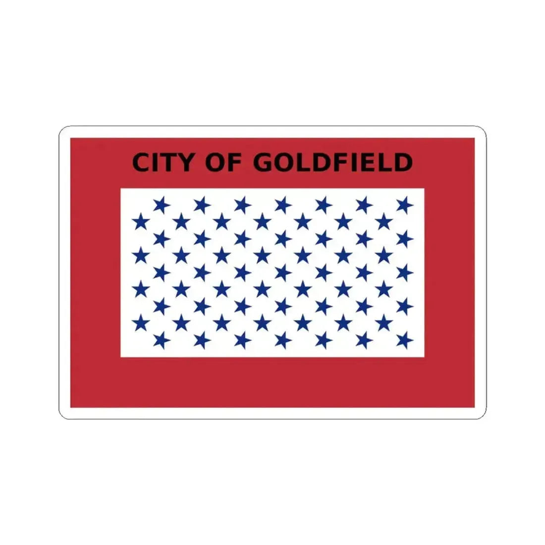 Flag of Goldfield Colorado (United States) STICKER Vinyl Kiss-Cut Decal 3 Inch White - The Sticker Space