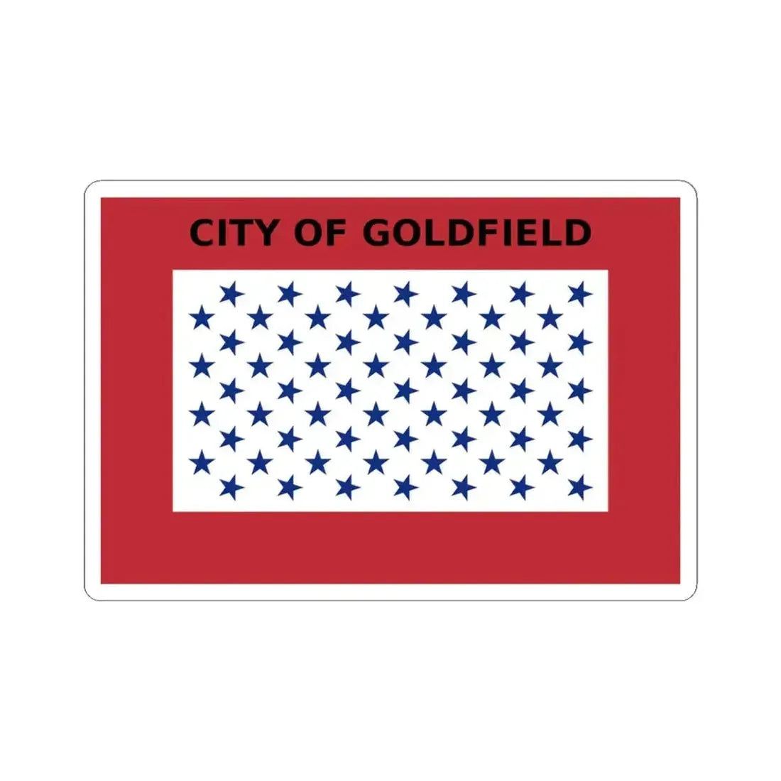 Flag of Goldfield Colorado (United States) STICKER Vinyl Kiss-Cut Decal 4 Inch White - The Sticker Space