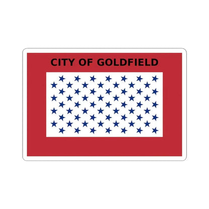 Flag of Goldfield Colorado (United States) STICKER Vinyl Kiss-Cut Decal 4 Inch White - The Sticker Space