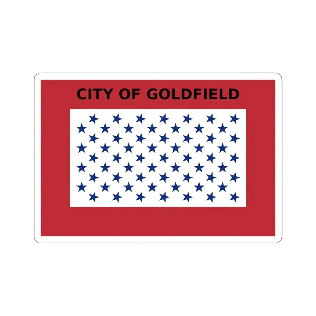 Flag of Goldfield Colorado (United States) STICKER Vinyl Kiss-Cut Decal 6 Inch White - The Sticker Space
