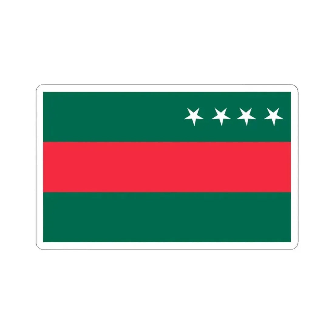 Flag of Gono Odhikar Parishad (Bangladesh) STICKER Vinyl Kiss-Cut Decal 4 Inch White - The Sticker Space