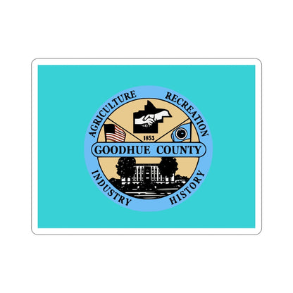 Flag of Goodhue County Minnesota STICKER Vinyl Die-Cut Decal-5 Inch-The Sticker Space