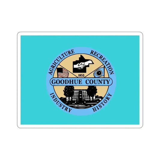 Flag of Goodhue County Minnesota STICKER Vinyl Die-Cut Decal 6 Inch - The Sticker Space