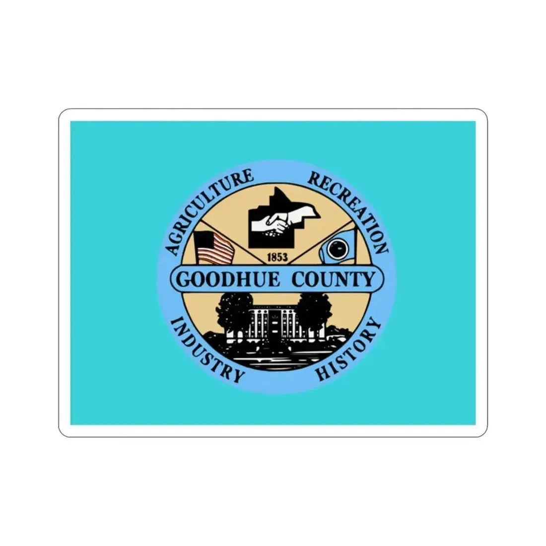 Flag of Goodhue County Minnesota STICKER Vinyl Die-Cut Decal - The Sticker Space