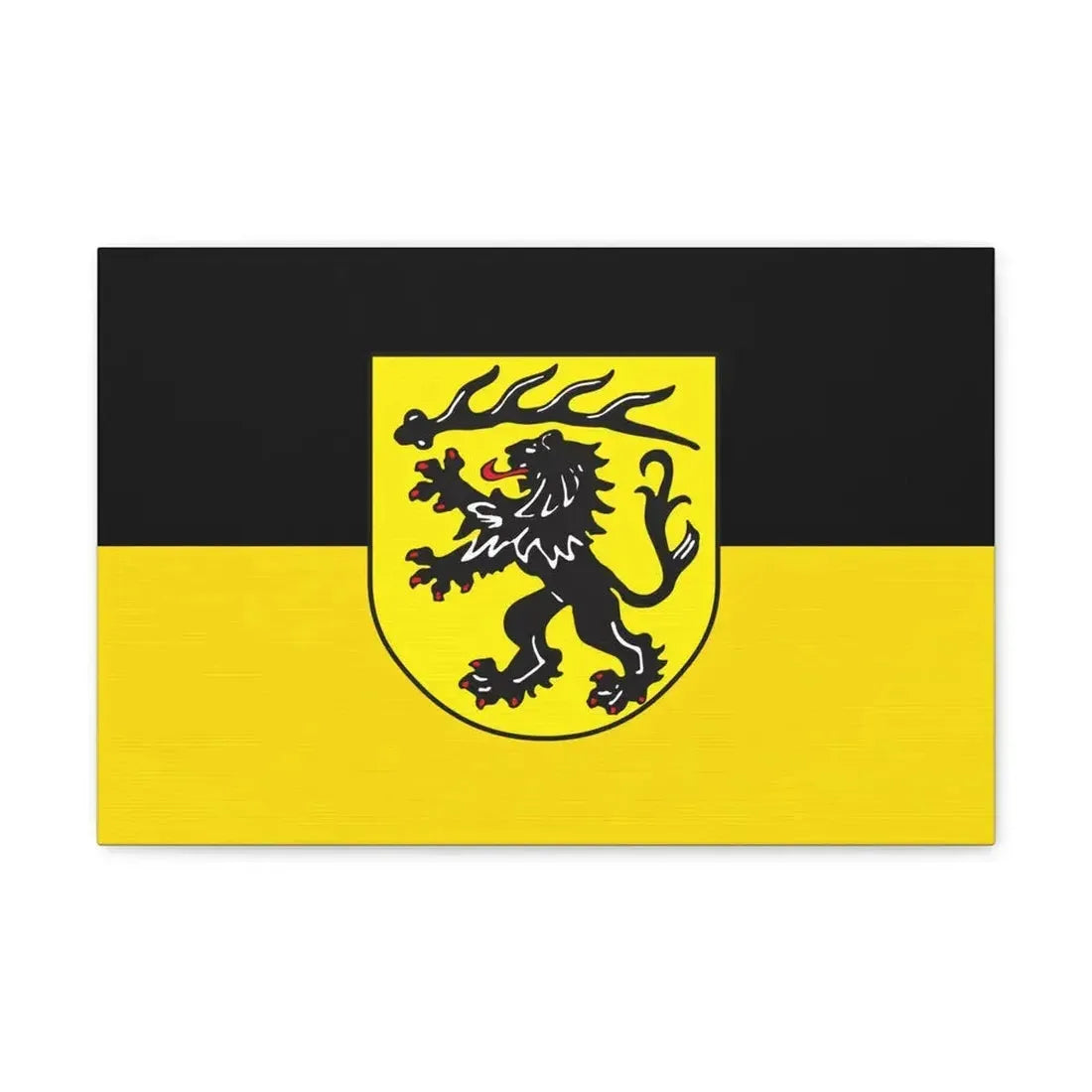 Flag of Goppingen Germany - Canvas Wall Art 18″ x 12″ 1.25" - The Sticker Space