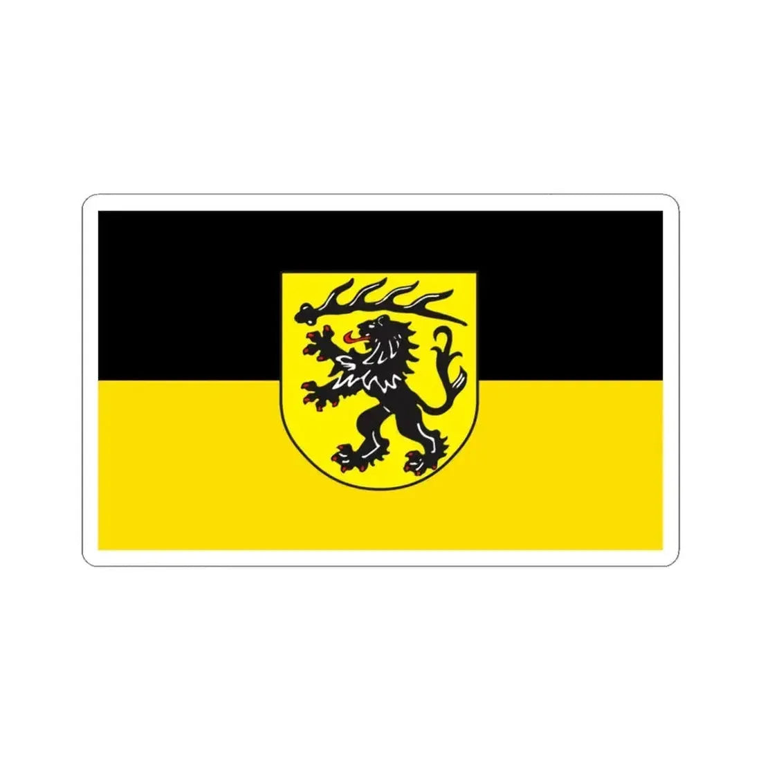 Flag of Goppingen Germany - STICKER Vinyl Kiss-Cut Decal 3 Inch White - The Sticker Space