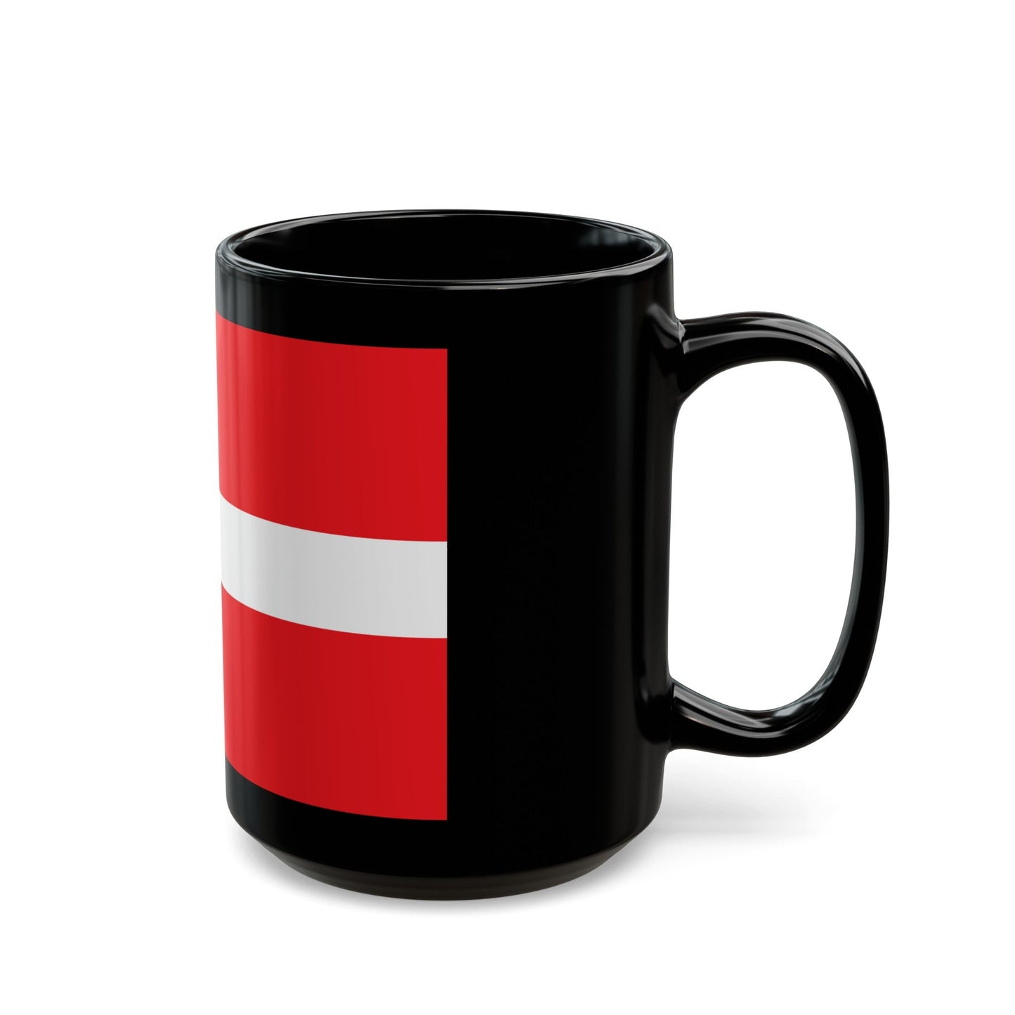 Flag of Gori Georgia - Black Coffee Mug-The Sticker Space