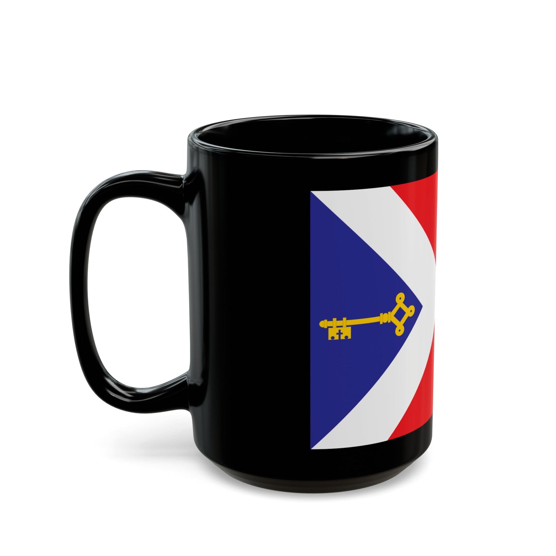 Flag of Gori Georgia - Black Coffee Mug-The Sticker Space