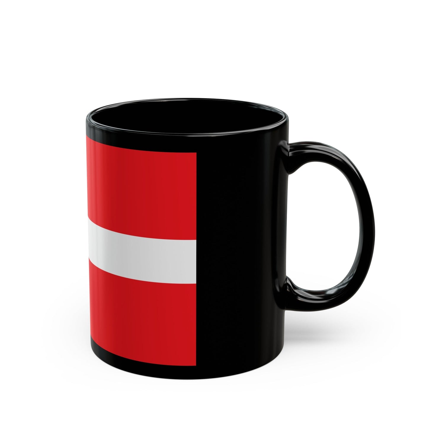 Flag of Gori Georgia - Black Coffee Mug-The Sticker Space