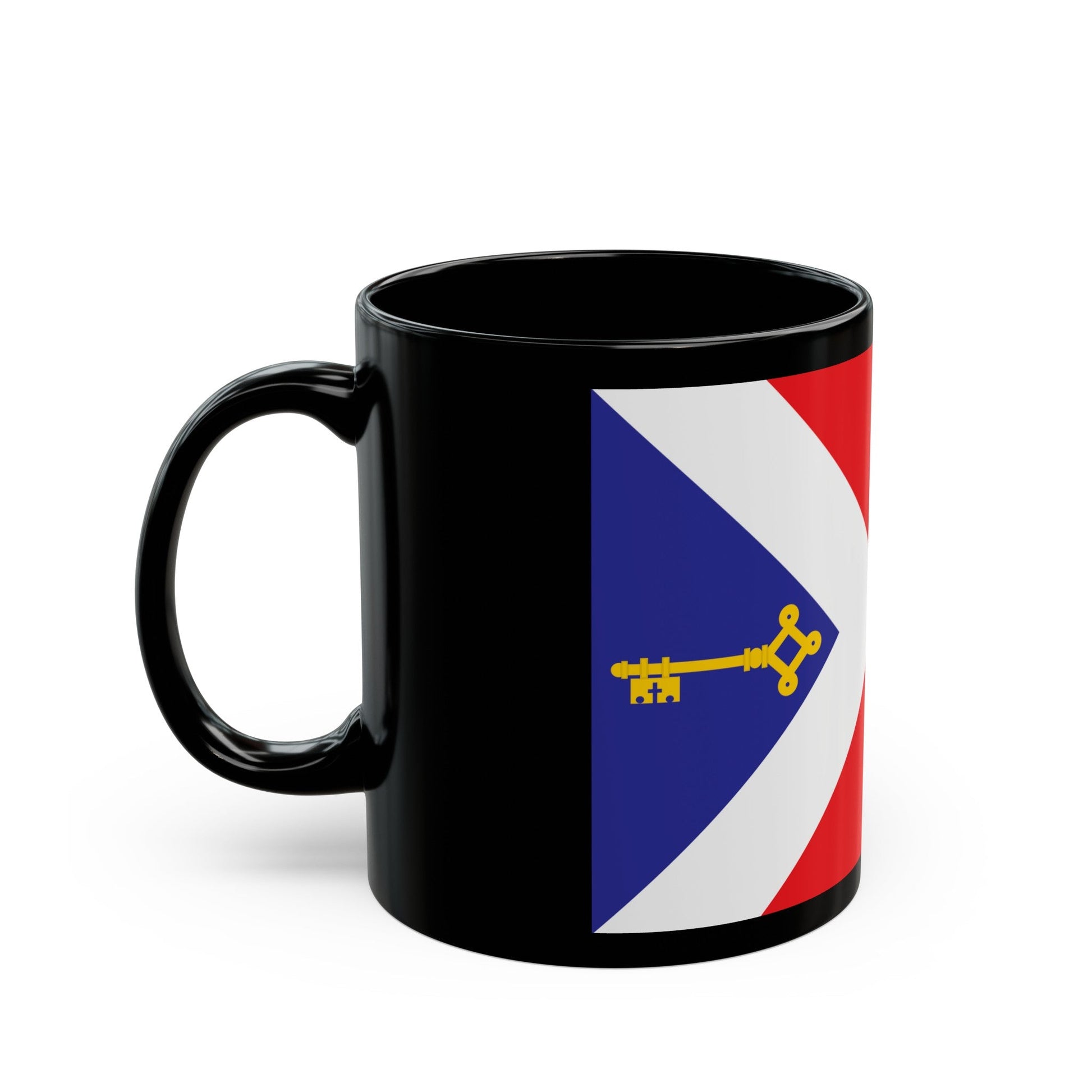 Flag of Gori Georgia - Black Coffee Mug-The Sticker Space