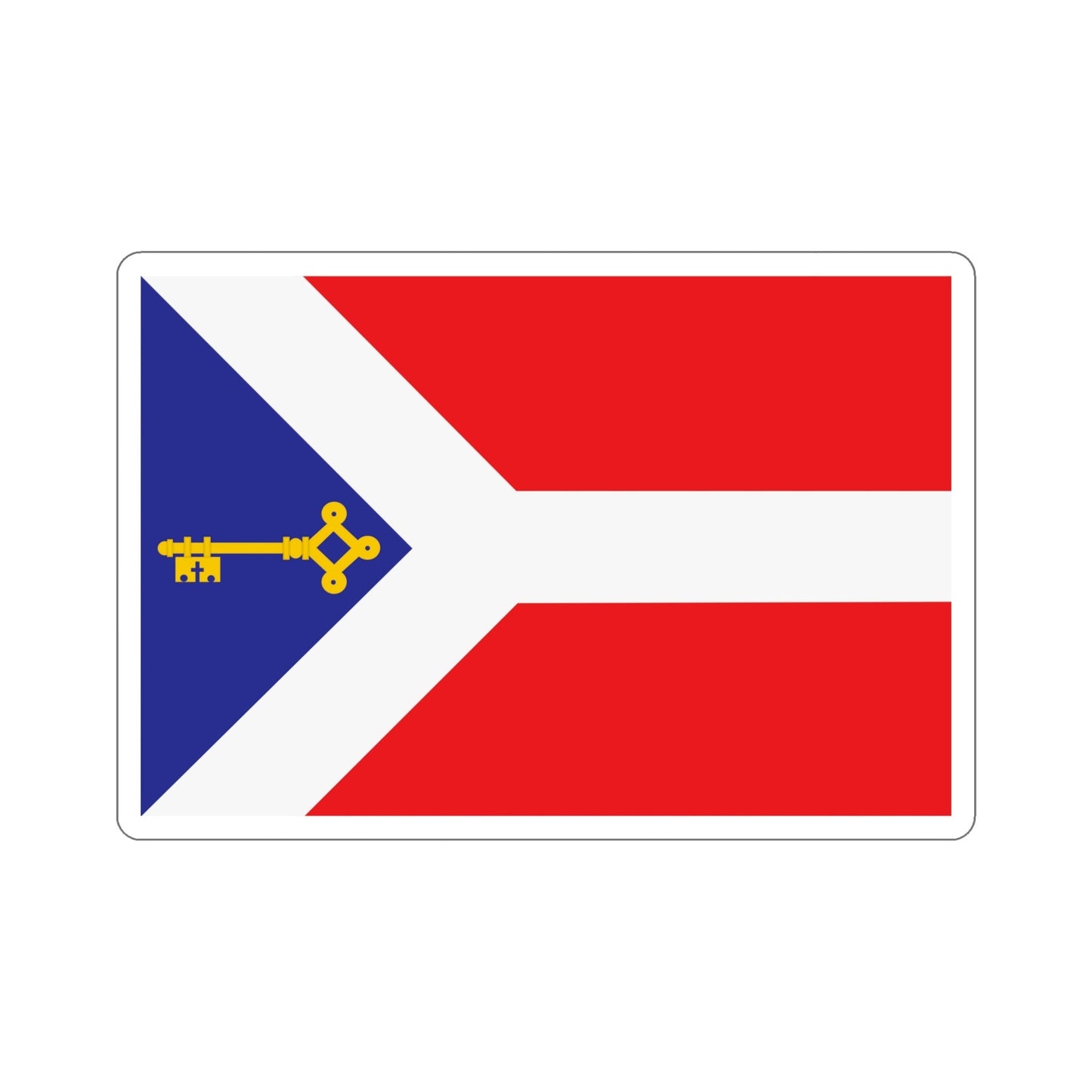 Flag of Gori Georgia STICKER Vinyl Die-Cut Decal-6 Inch-The Sticker Space