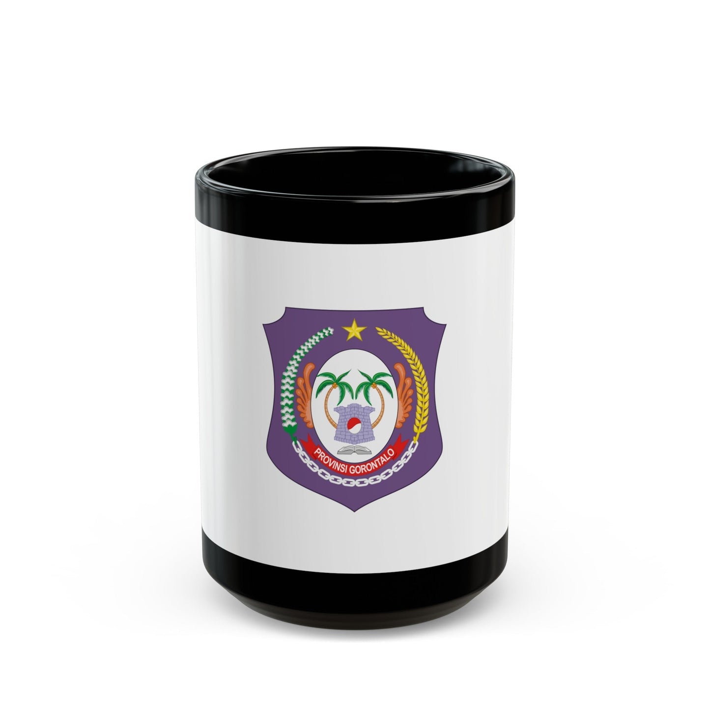 Flag of Gorontalo Indonesia - Black Coffee Mug-15oz-The Sticker Space