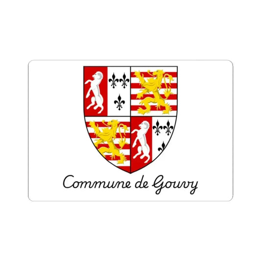 Flag of Gouvy (Belgium) STICKER Vinyl Kiss-Cut Decal 2 Inch White - The Sticker Space