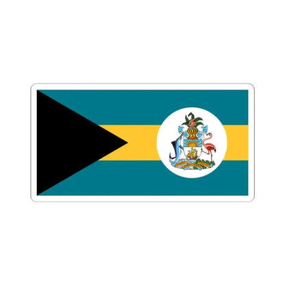 Flag of government ministers of the Bahamas (Bahamas) STICKER Vinyl Kiss-Cut Decal 2 Inch White - The Sticker Space