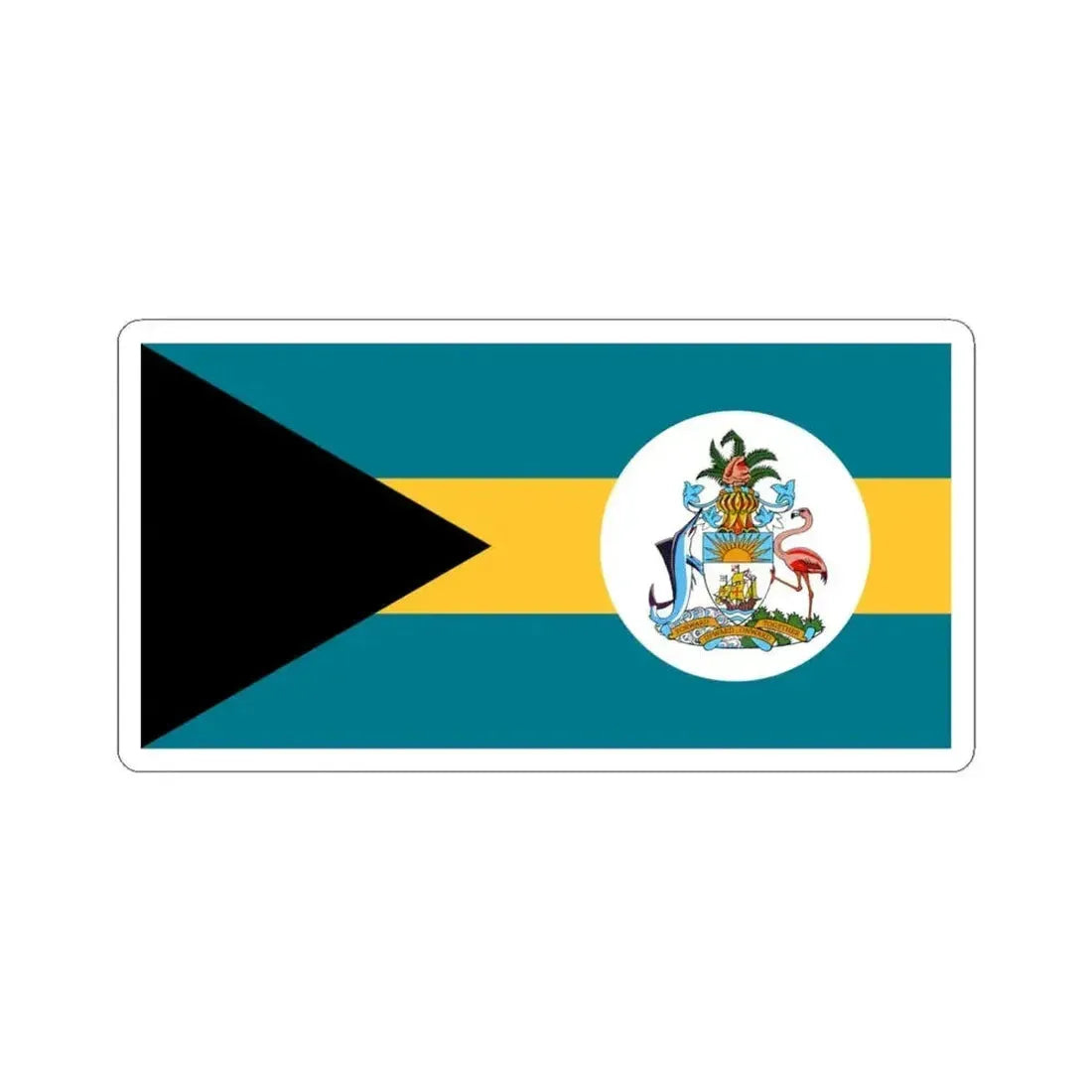 Flag of government ministers of the Bahamas (Bahamas) STICKER Vinyl Kiss-Cut Decal 6 Inch White - The Sticker Space