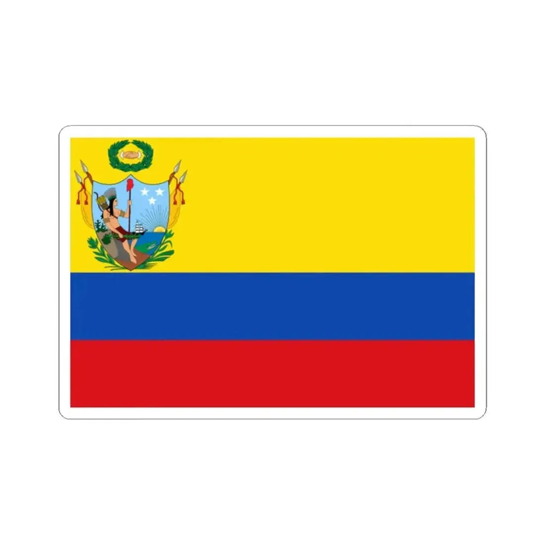 Flag of Gran Colombia 1819-1820 (Colombia) STICKER Vinyl Kiss-Cut Decal 2 Inch White - The Sticker Space