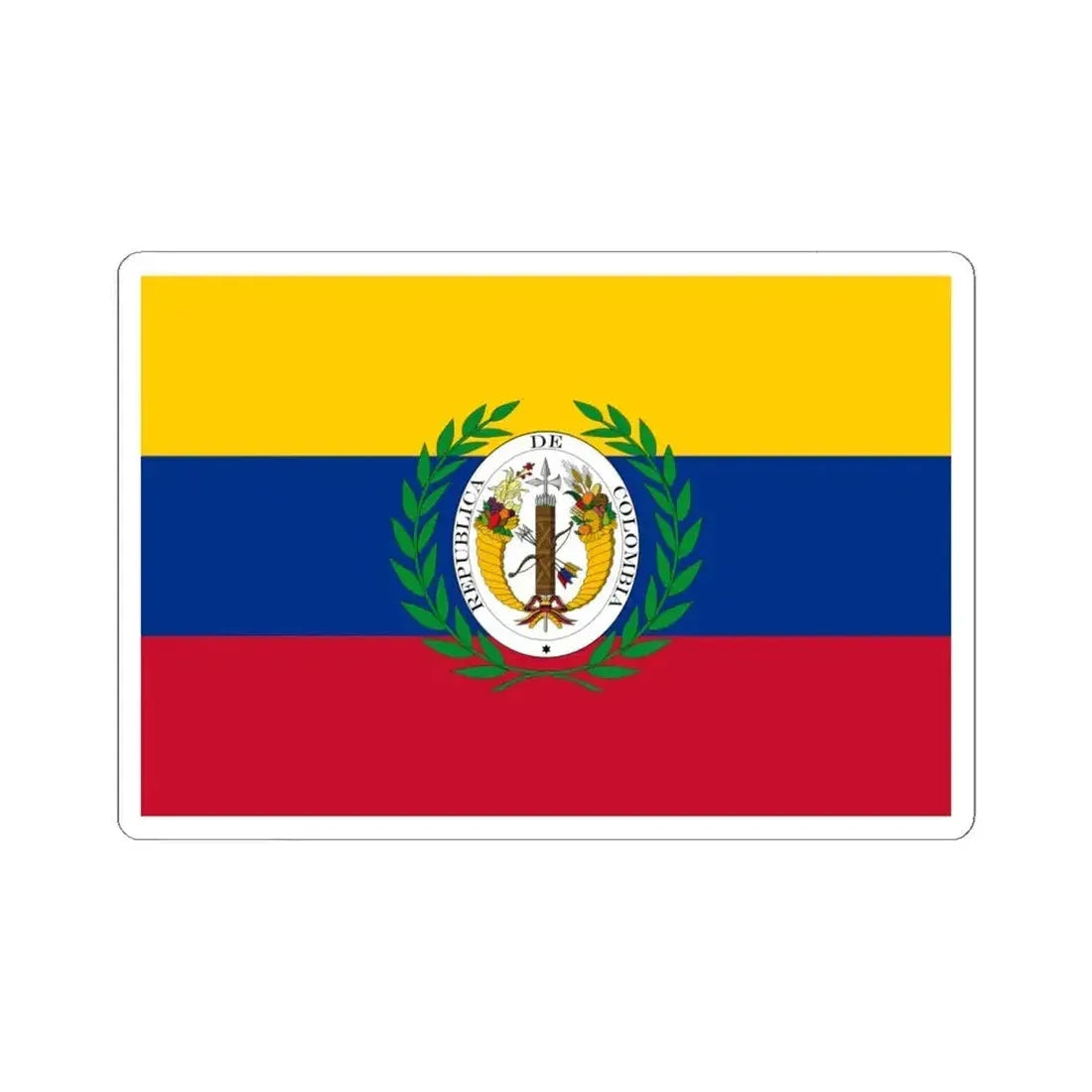 Flag of Gran Colombia (Colombia) STICKER Vinyl Kiss-Cut Decal 6 Inch White - The Sticker Space
