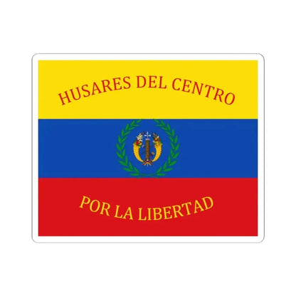 Flag of Gran Colombia Husares del Centro (Colombia) STICKER Vinyl Kiss-Cut Decal 2 Inch White - The Sticker Space