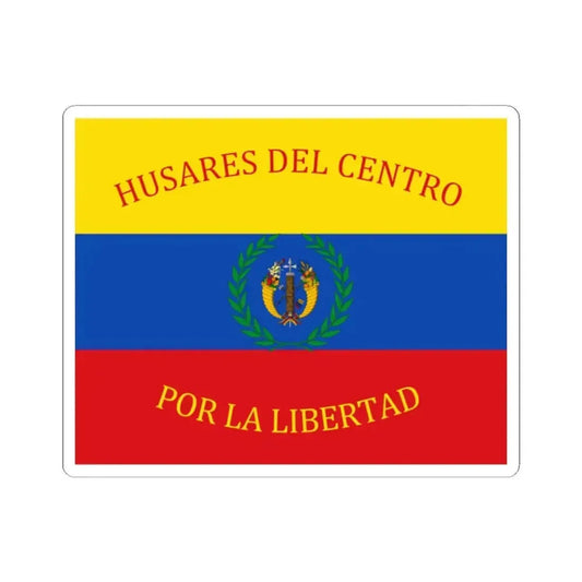 Flag of Gran Colombia Husares del Centro (Colombia) STICKER Vinyl Kiss-Cut Decal 2 Inch White - The Sticker Space