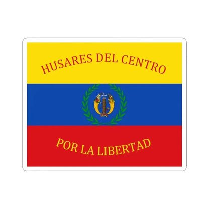 Flag of Gran Colombia Husares del Centro (Colombia) STICKER Vinyl Kiss-Cut Decal 3 Inch White - The Sticker Space