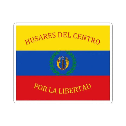 Flag of Gran Colombia Husares del Centro (Colombia) STICKER Vinyl Kiss-Cut Decal 4 Inch White - The Sticker Space