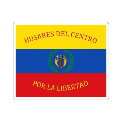 Flag of Gran Colombia Husares del Centro (Colombia) STICKER Vinyl Kiss-Cut Decal 6 Inch White - The Sticker Space
