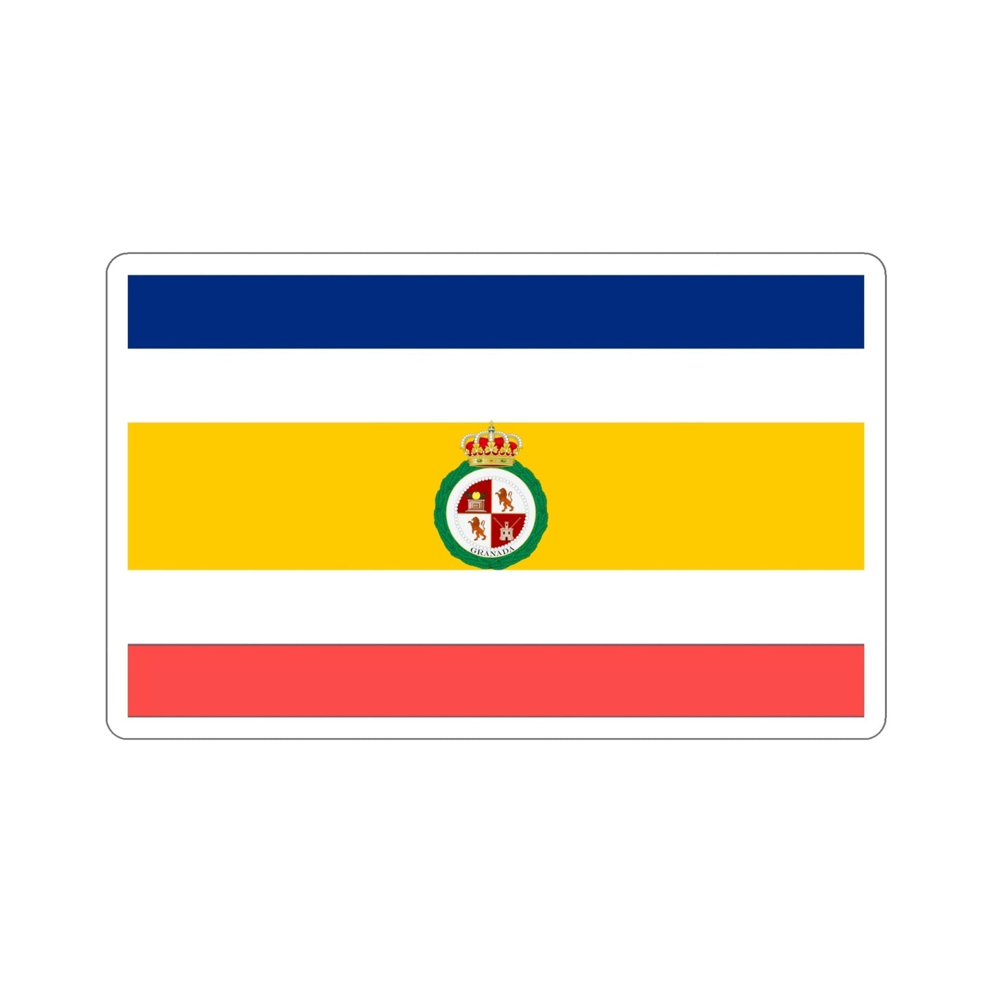 Flag of Granada, Nicaragua STICKER Vinyl Die-Cut Decal-6 Inch-The Sticker Space