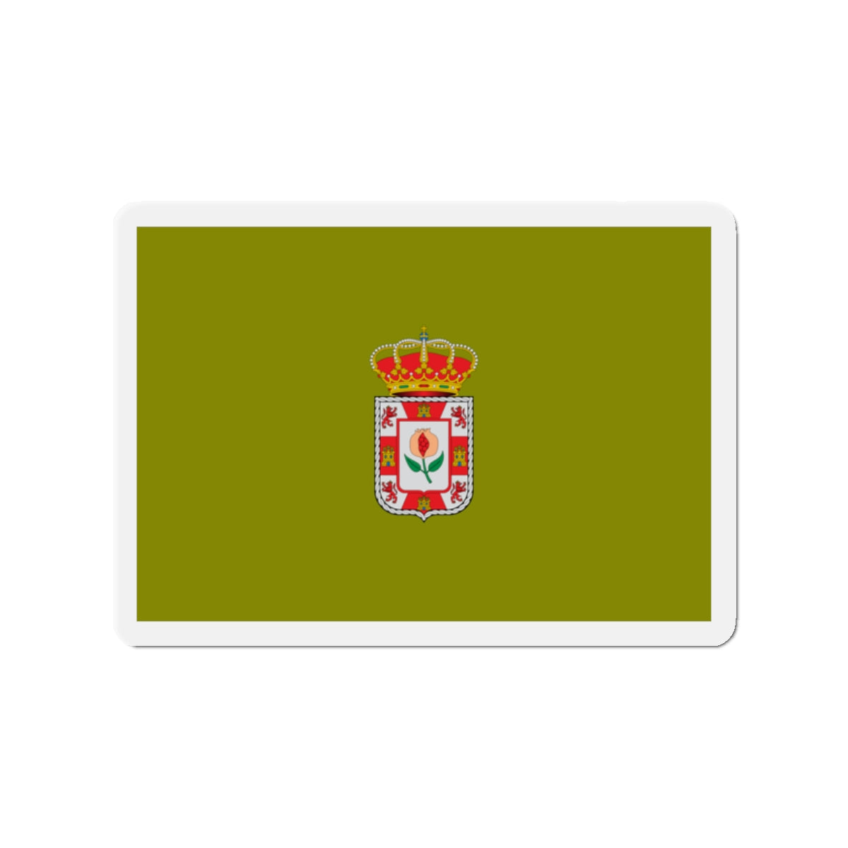 Flag of Granada Spain - Die-Cut Magnet-2" x 2"-The Sticker Space