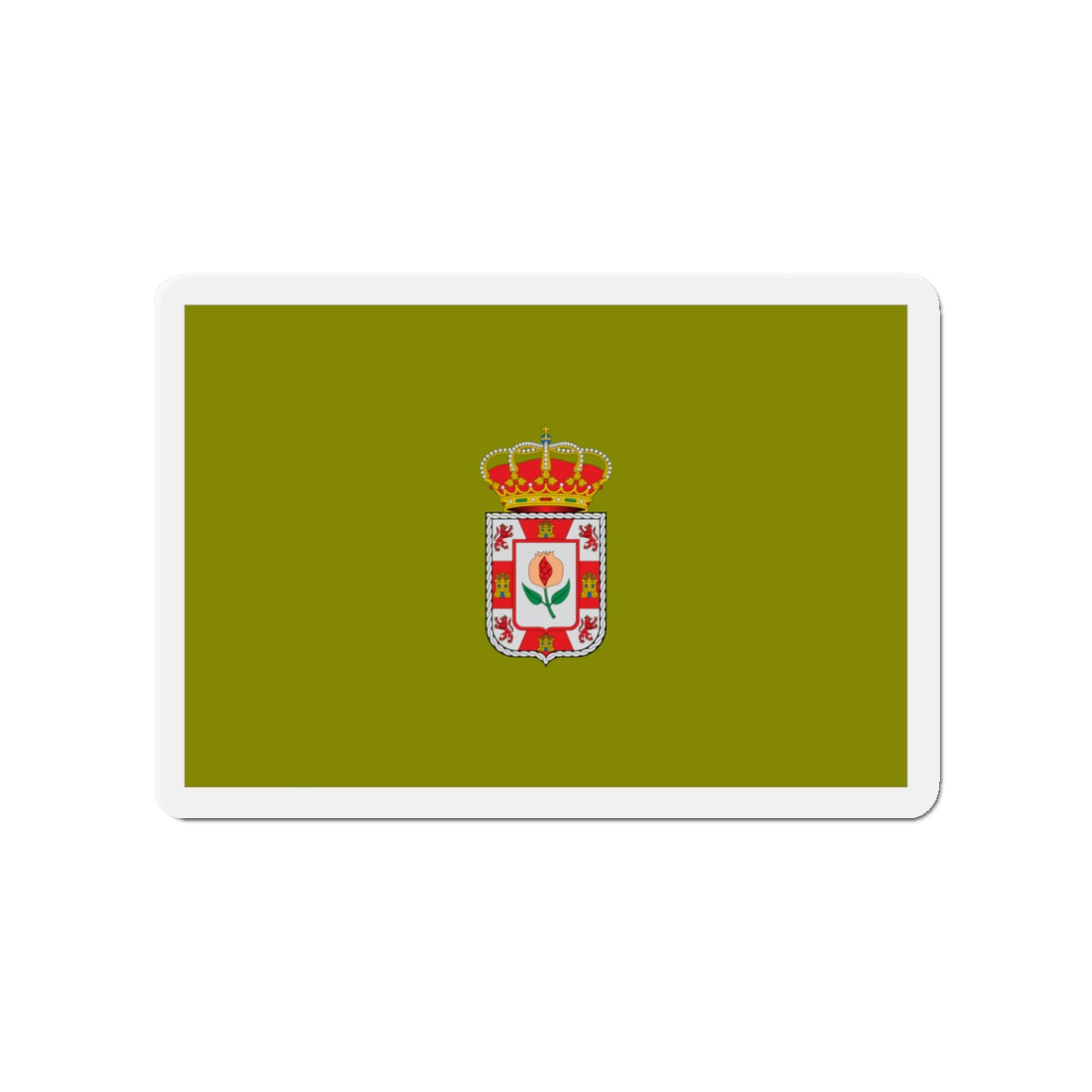 Flag of Granada Spain - Die-Cut Magnet-3" x 3"-The Sticker Space