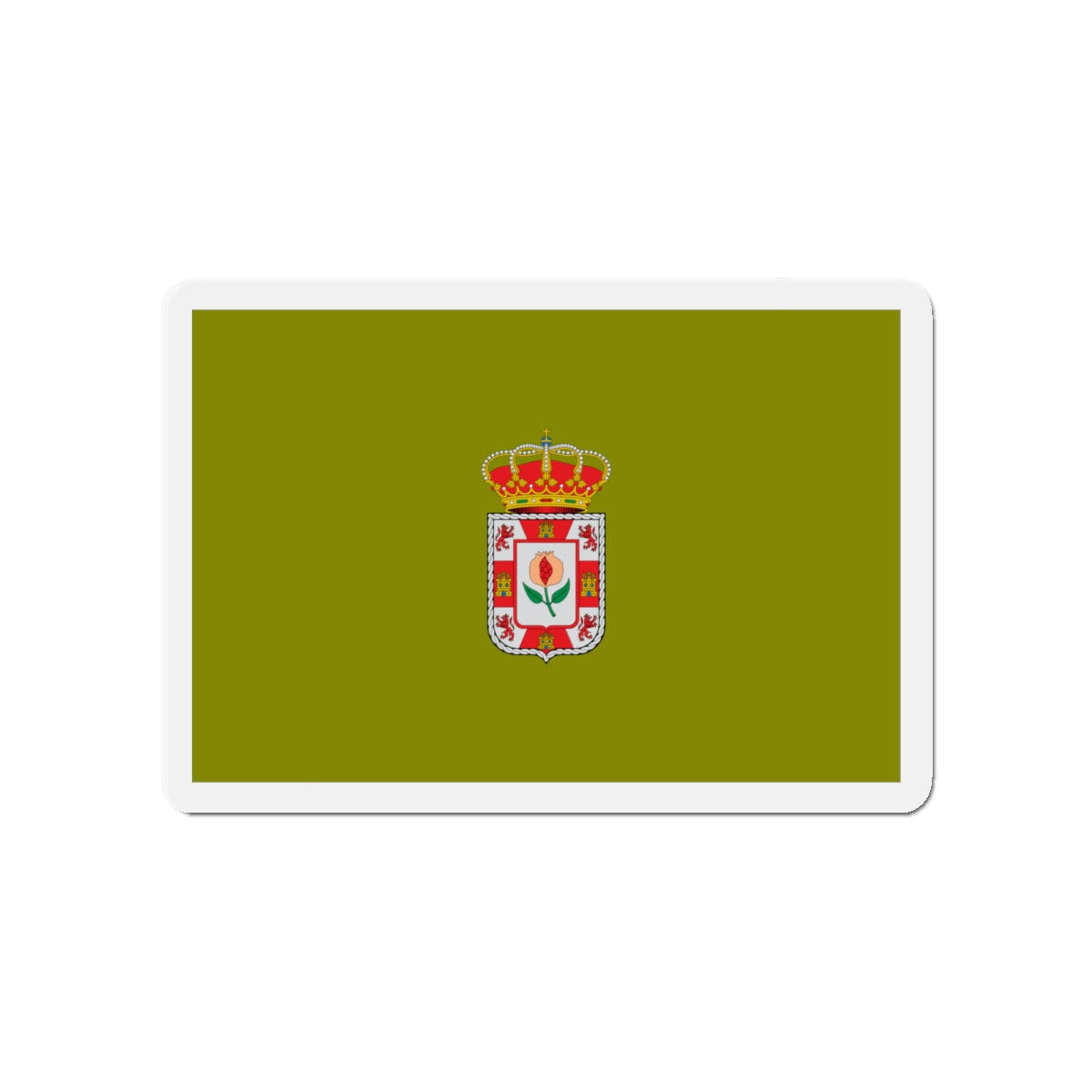 Flag of Granada Spain - Die-Cut Magnet-4" x 4"-The Sticker Space