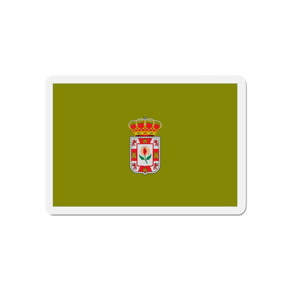 Flag of Granada Spain - Die-Cut Magnet-5" x 5"-The Sticker Space