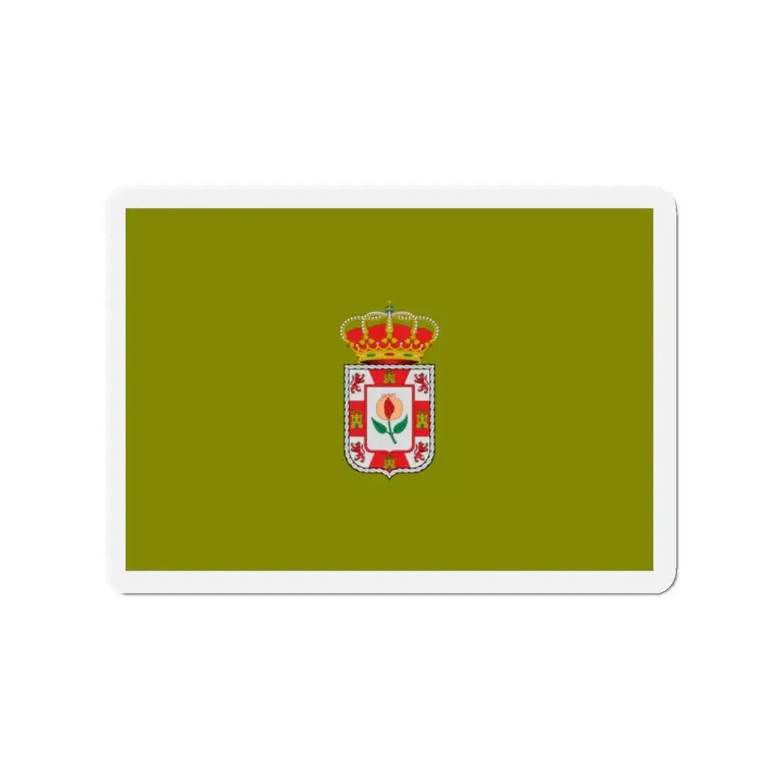 Flag of Granada Spain - Refrigerator Magnet 2 Inch - The Sticker Space
