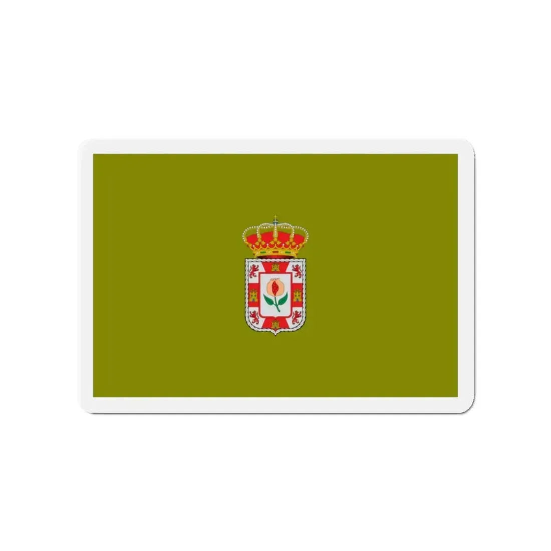 Flag of Granada Spain - Refrigerator Magnet 3 Inch - The Sticker Space