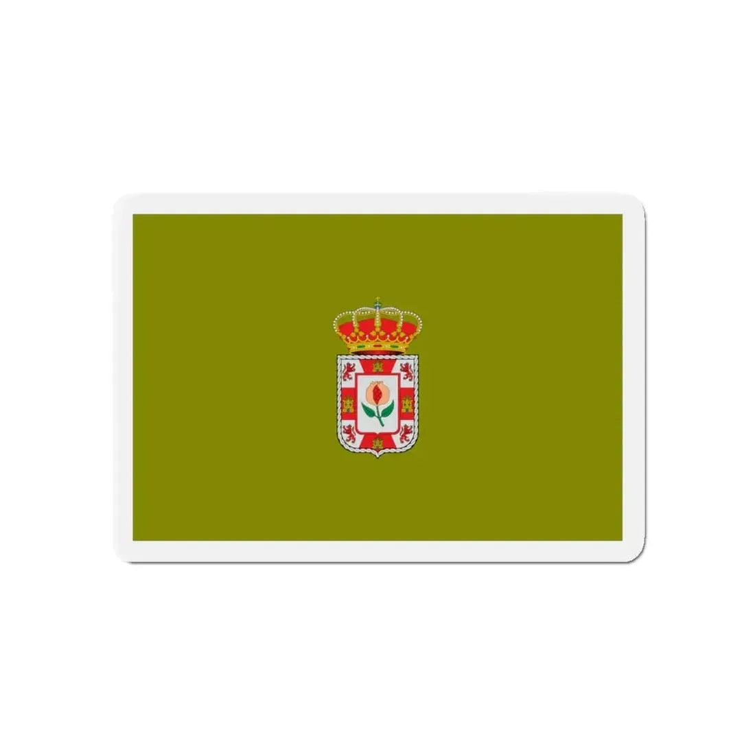 Flag of Granada Spain - Refrigerator Magnet 4 Inch - The Sticker Space