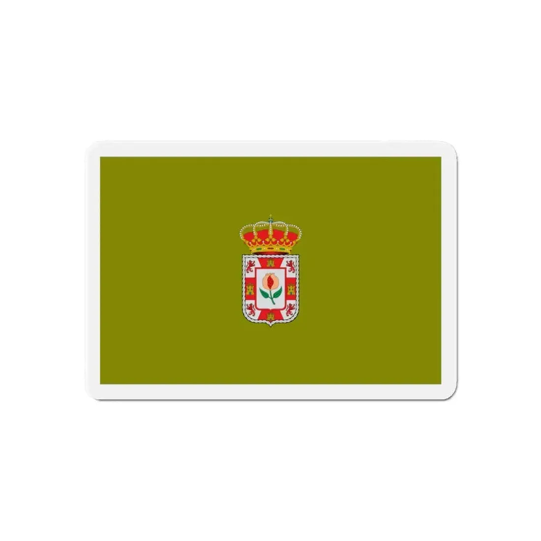 Flag of Granada Spain - Refrigerator Magnet 6 Inch - The Sticker Space