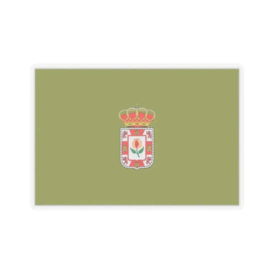 Flag of Granada Spain - STICKER Vinyl Kiss-Cut Decal 2 Inch Transparent - The Sticker Space