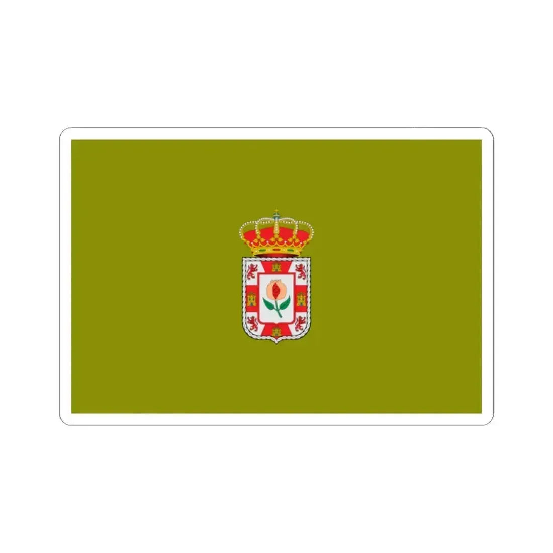 Flag of Granada Spain - STICKER Vinyl Kiss-Cut Decal 2 Inch White - The Sticker Space