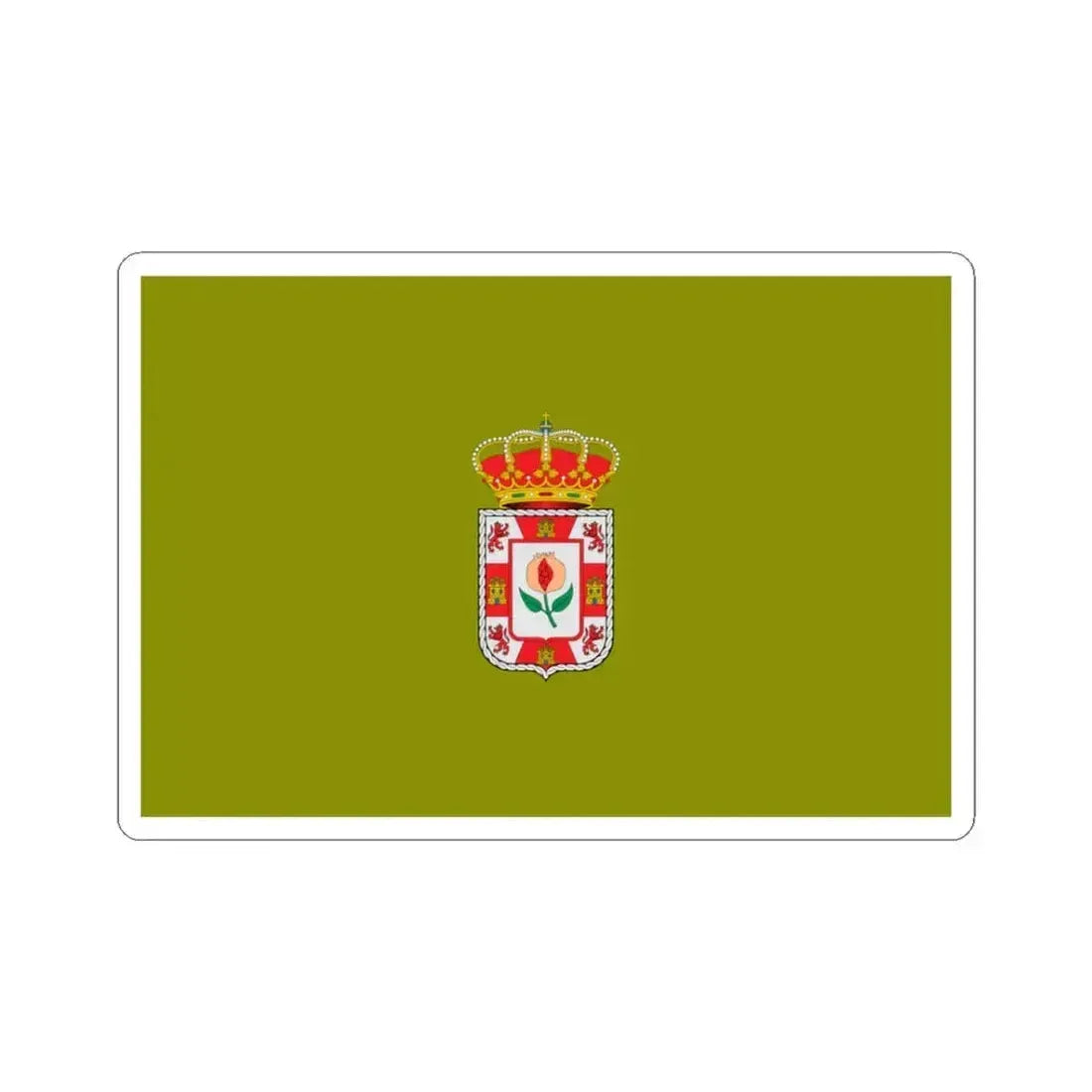 Flag of Granada Spain - STICKER Vinyl Kiss-Cut Decal 3 Inch White - The Sticker Space