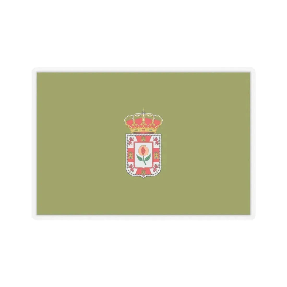 Flag of Granada Spain - STICKER Vinyl Kiss-Cut Decal 4 Inch Transparent - The Sticker Space