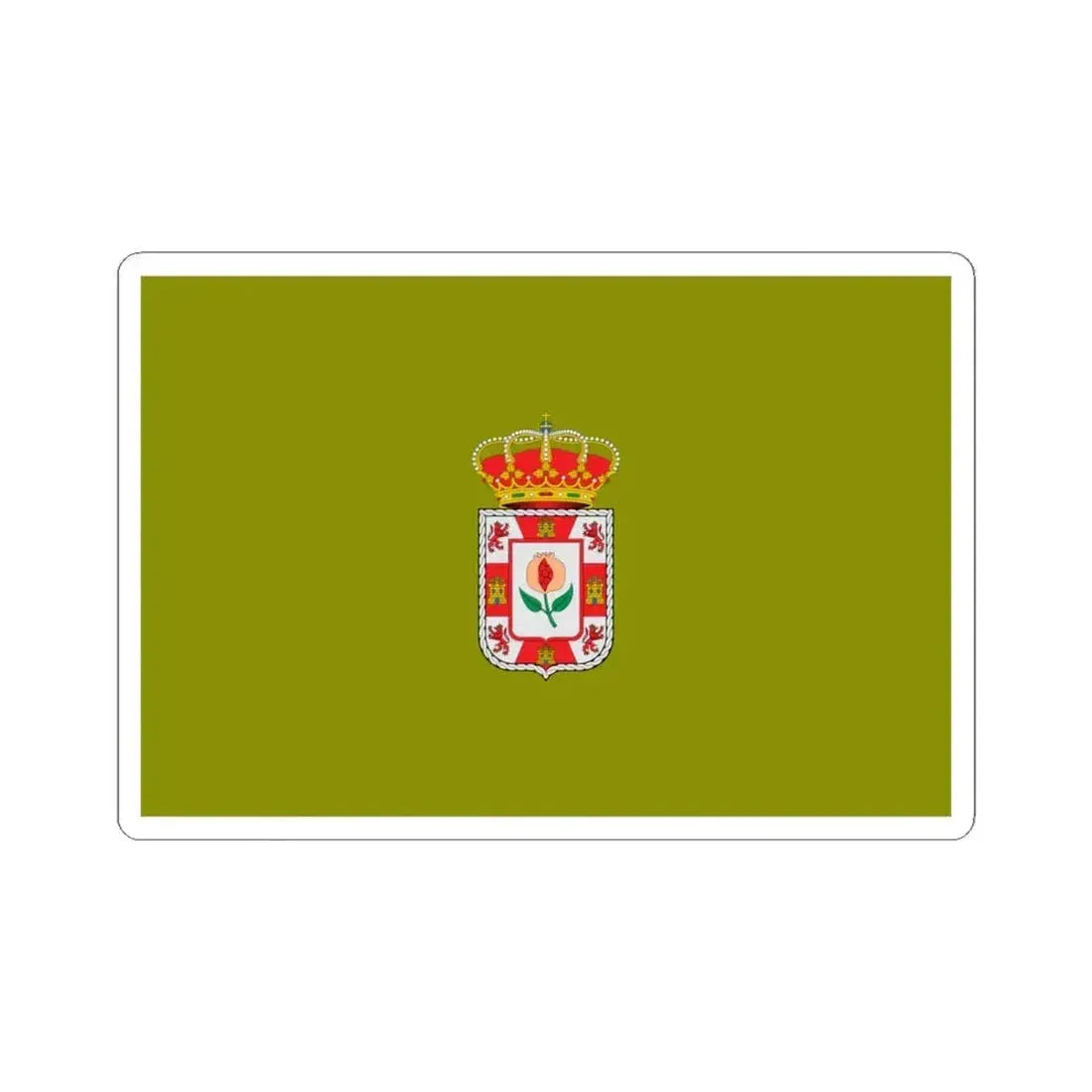 Flag of Granada Spain - STICKER Vinyl Kiss-Cut Decal 4 Inch White - The Sticker Space