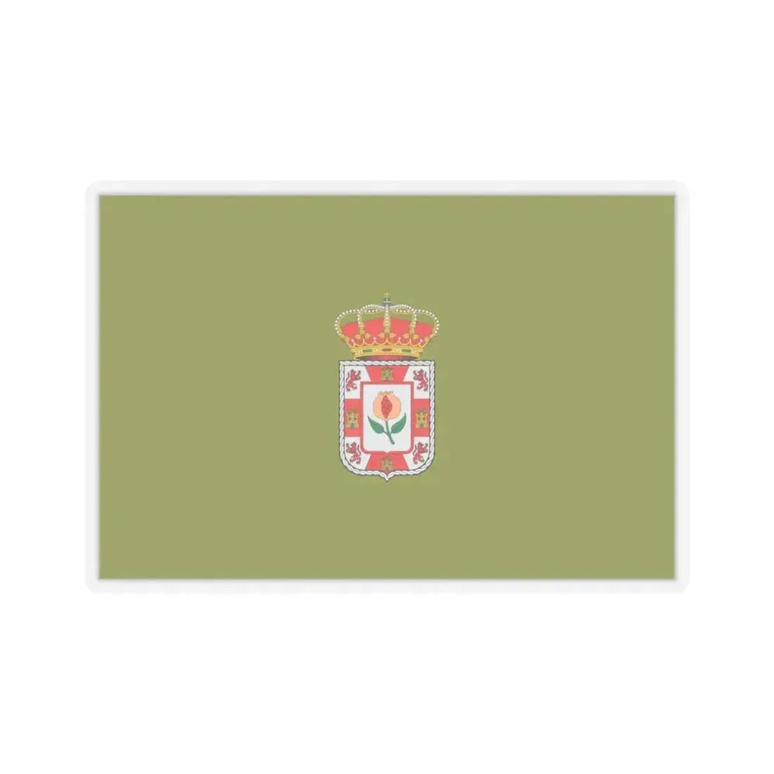 Flag of Granada Spain - STICKER Vinyl Kiss-Cut Decal 6 Inch Transparent - The Sticker Space