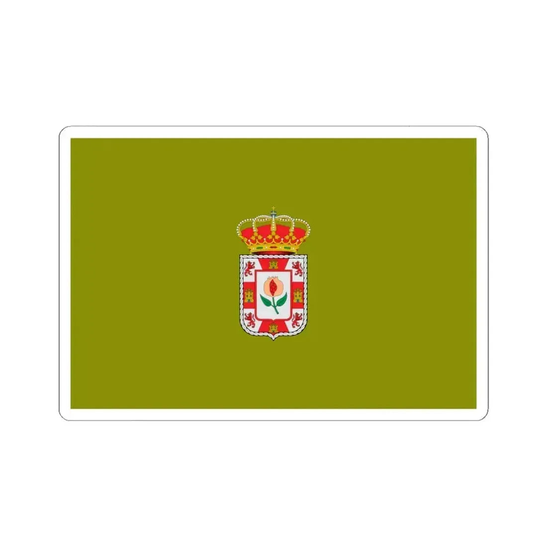 Flag of Granada Spain - STICKER Vinyl Kiss-Cut Decal 6 Inch White - The Sticker Space